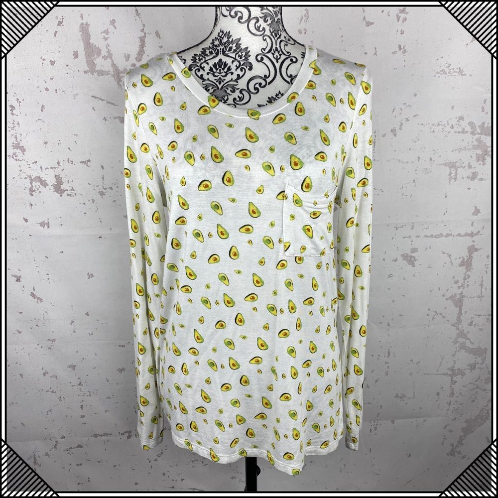 * Avocado Long Sleeve Top Shirt Stretch *